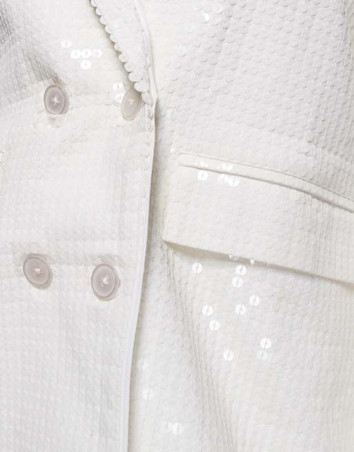 asos sequin blazer dress ASOS LUXE oversized sequin blazer dress in light pink
