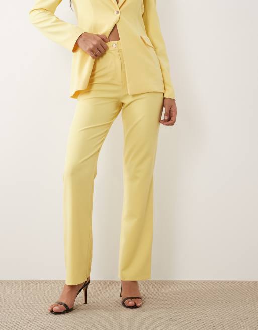 ASOS LUXE - Pantalon de costume d'ensemble ajusté - Jaune citron, 2 de 5