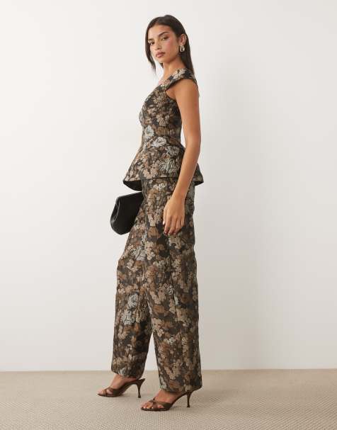 ASOS LUXE - Pantalon d'ensemble ample en jacquard - view 1