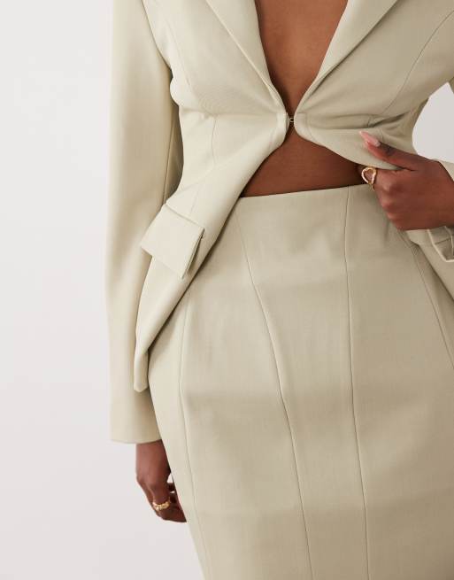 ASOS Luxe – Pistacjowa spódnica mini, część zestawu, 3 z 5