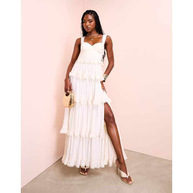 ◆Lulus◆Satin Long Sleeve Tiered Maxi ドレス 送料込 Women's Lulus Dresses | Nordstrom