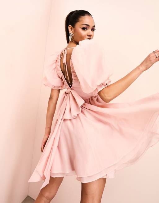 Blush short 2024 sleeve dress