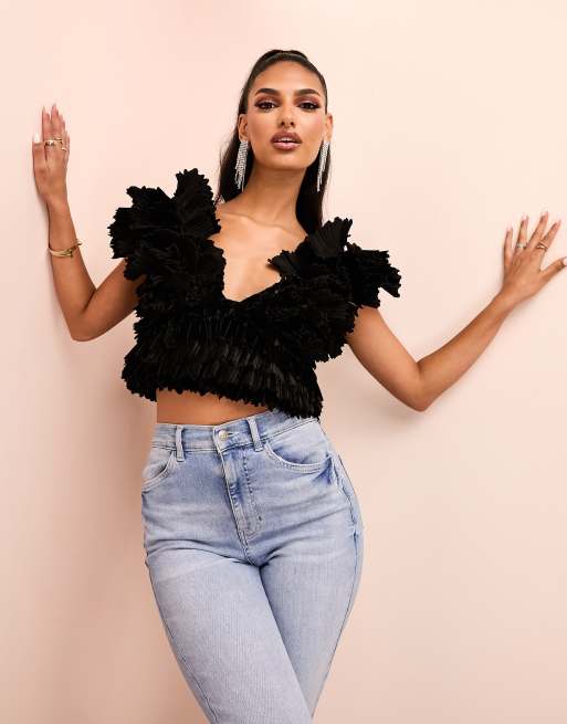 Asos sales ruffle top