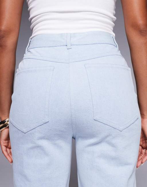 ASOS LUXE - Premium - Mellemvasket blå denimjeans med guldfarvede udsmykninger, 5 af 5