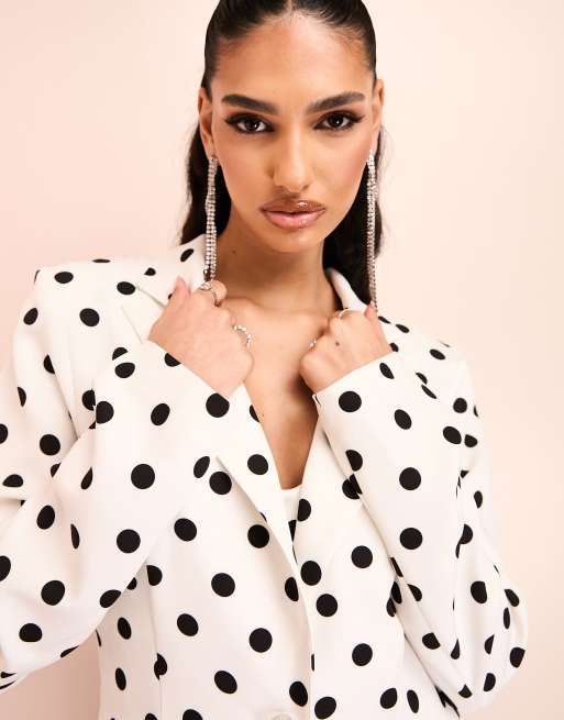 ASOS LUXE – Prickig, enkelknäppt, figursydd kavaj, del av set, 3 av 4