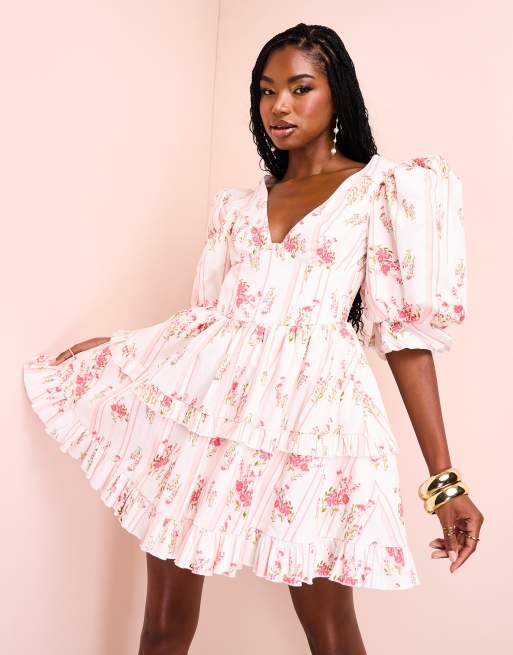 Robe Patineuse Forever 21 Noire – Taille S – Manches Bouffantes En Crochet – Neuve Avec étiquettes