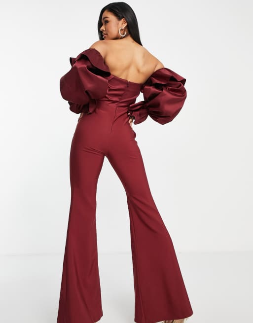 Jumpsuit cheap wine color