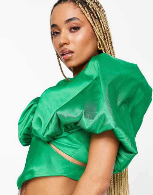 Satin hot sale top asos