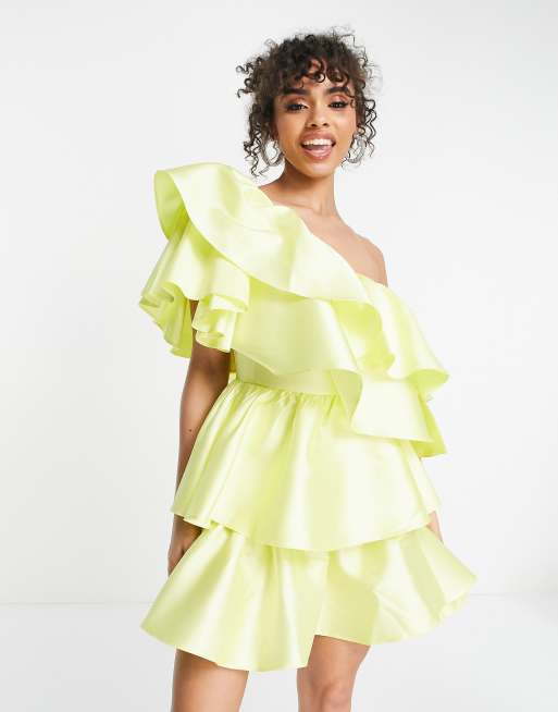 Off the outlet shoulder lemon dress