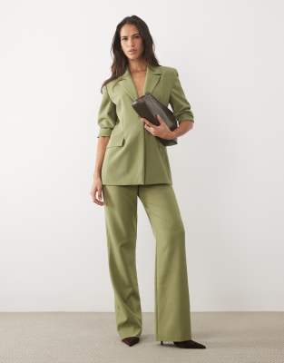 Asos Luxe Set Tailored Suit Pants In Green