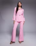 [ASOS LUXE] ASOS LUXE straight pants in pink (part of a set) 12 PINK