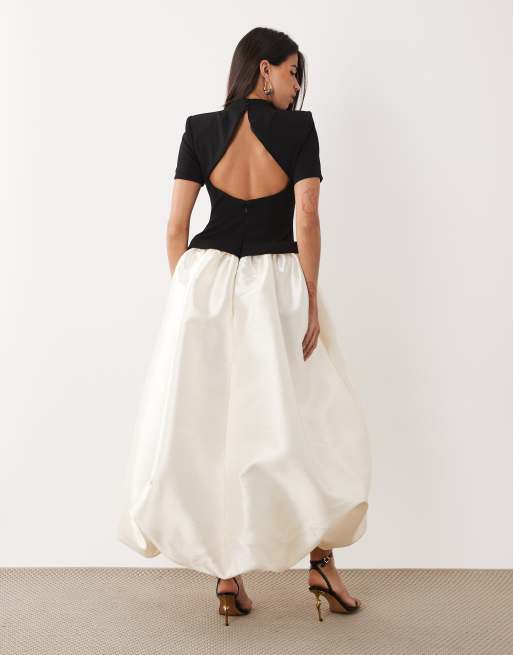 ASOS LUXE structured bodice bubble hem dress, 3 of 4