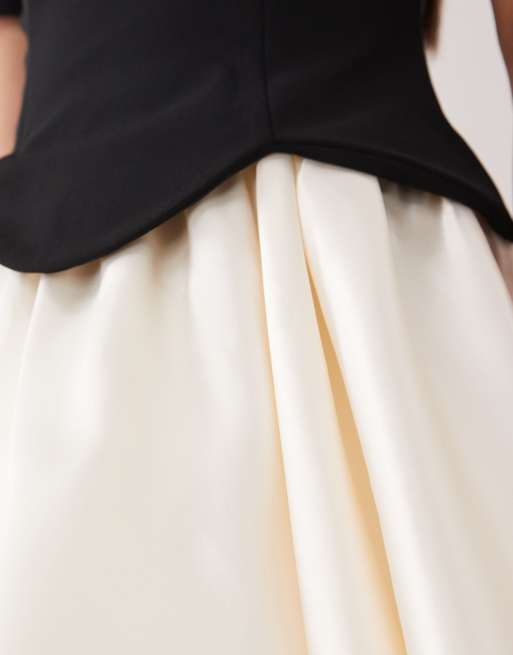 ASOS LUXE structured bodice bubble hem dress, 4 of 4