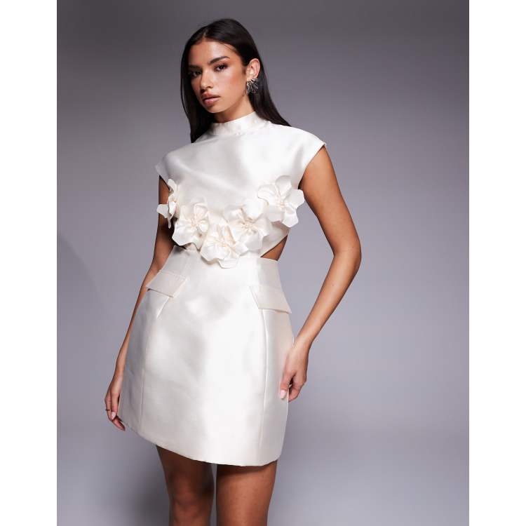 cream dress elegant Soft-Drape Mermaid Dress in Cream | Elegant Midi Dress XL