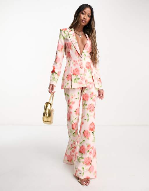 Ladies floral 2025 trouser suit