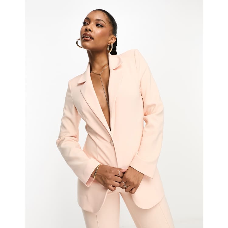 ASOS LUXE suit blazer in light pink