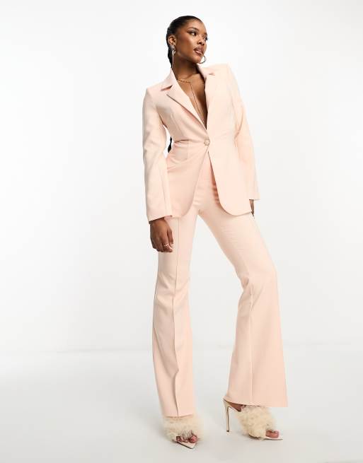 ASOS LUXE suit blazer in light pink