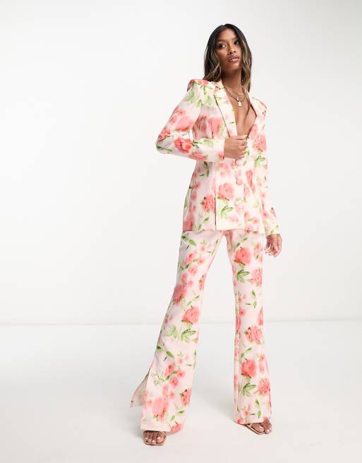 ASOS LUXE suit trouser in floral print | ASOS