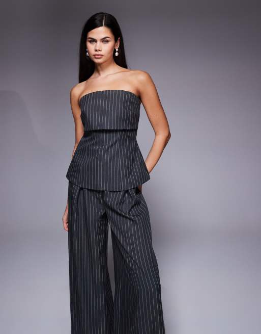 公式完売andresd pinstripe tailored bustier pinstripe tailored bustier dress | DRESS,DRESS | ROOM903 online