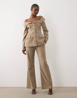 Asos Luxe Tailored Cigarette Pants In Multi