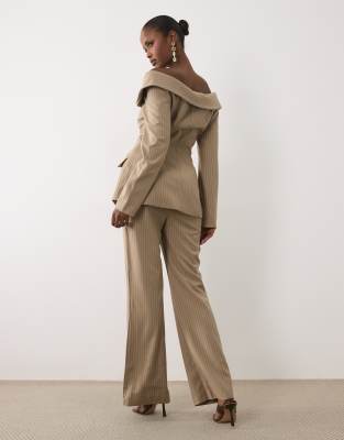 Asos Luxe Tailored Cigarette Pants In Multi