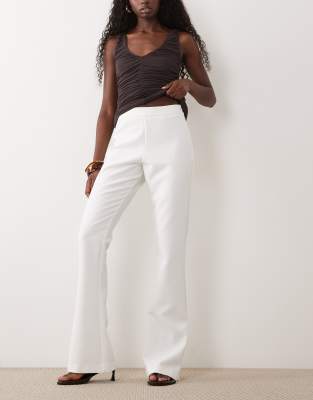 Asos Luxe Tailored Flared Pants In White