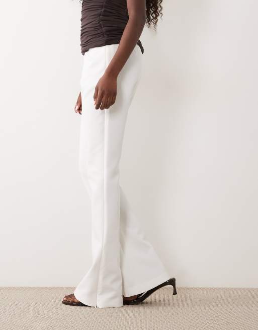 ASOS LUXE tailored flared trouser in cream, 2 of 5