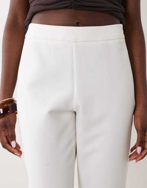 ASOS LUXE tailored flared trouser in cream, 5 of 5
