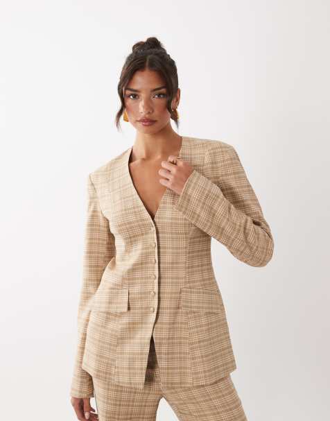 ASOS LUXE tailored plaid blazer - part of a set - view 1