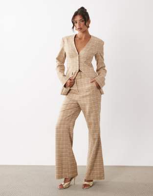 Asos Luxe Tailored Plaid Pants - Part Of A Set-multi