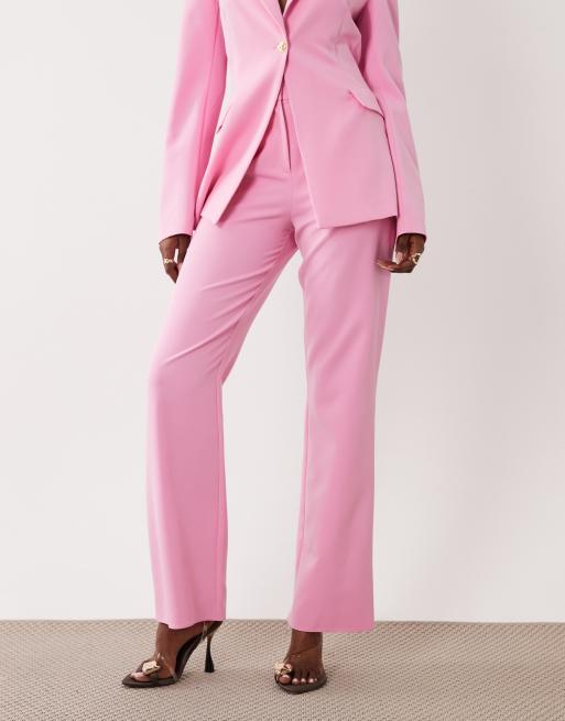 ASOS LUXE tailored suit pants in bright pink (part of a set), 2 of 5
