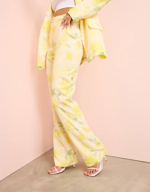 ASOS LUXE tailored suit pants in floral print (part of a set), 2 of 5