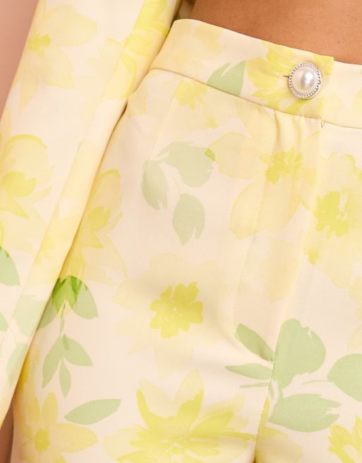 ASOS LUXE tailored suit pants in floral print (part of a set), 5 of 5