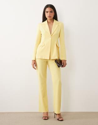 Asos Luxe Tailored Suit Pants In Yellow