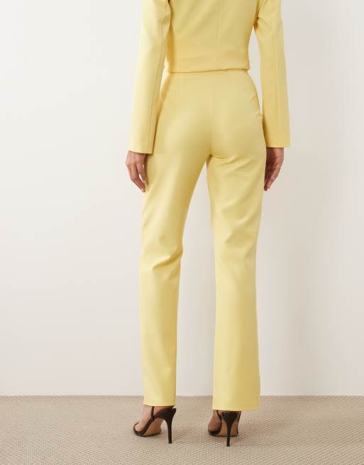 ASOS LUXE tailored suit pants in lemon yellow - part of a set, 4 of 5