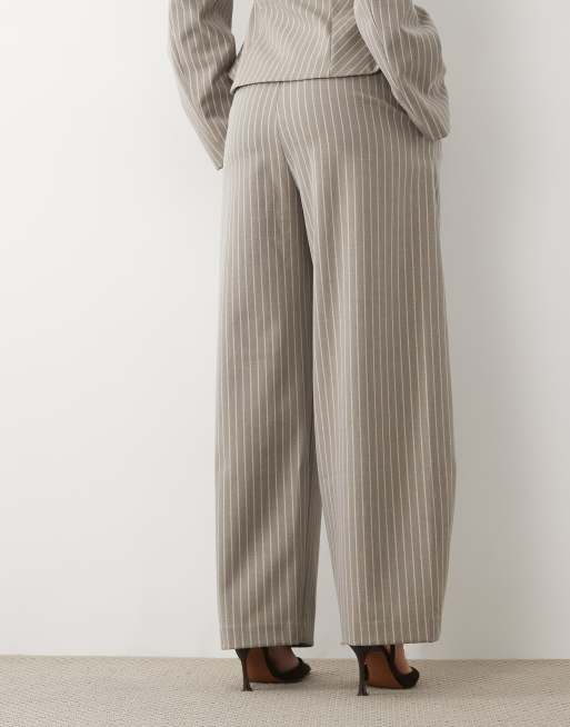 ASOS LUXE tailored trouser set in gray stripe, 3 of 5