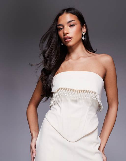 ASOS LUXE - Coordinato in lino color crema, 2 di 3