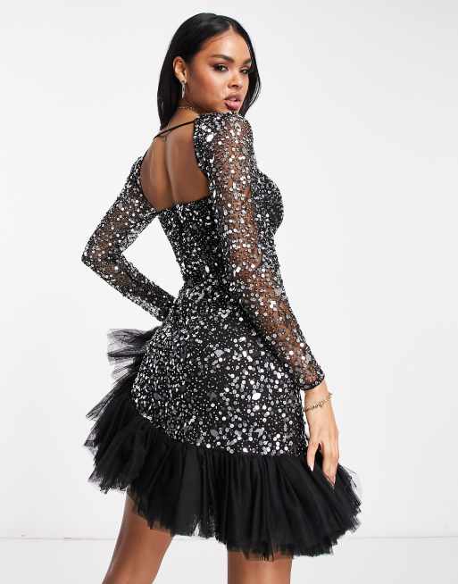 Asos black hotsell tulle dress