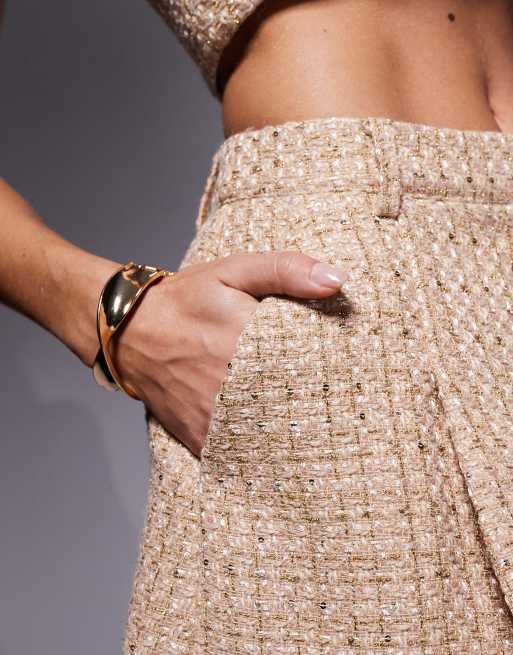 Asos gold shorts hotsell