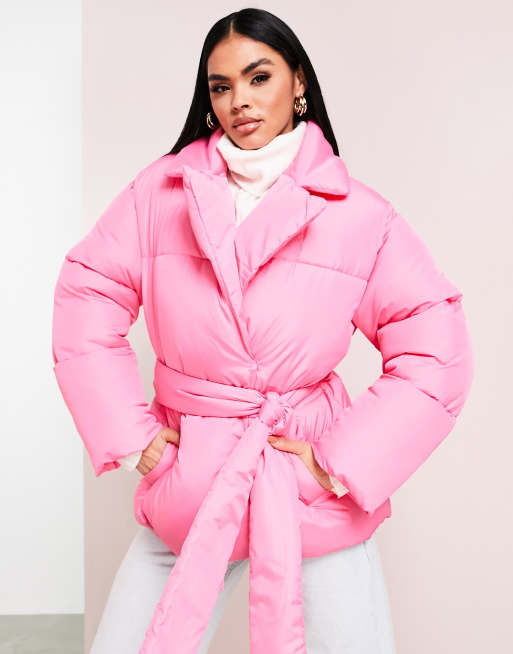 puffer wrap coat