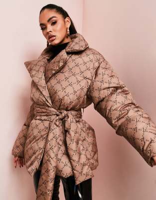 wrap padded jacket