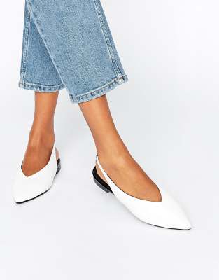 asos white flats