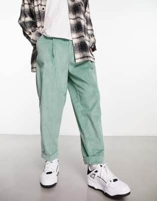 ASOS MADE IN KENYA balloon cord trousers in teal