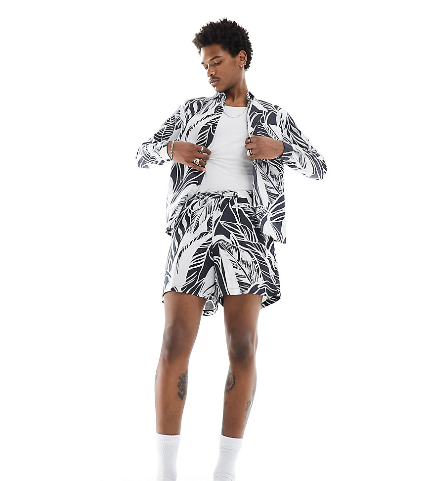 KENYA boxy shorts in palm print-Multi