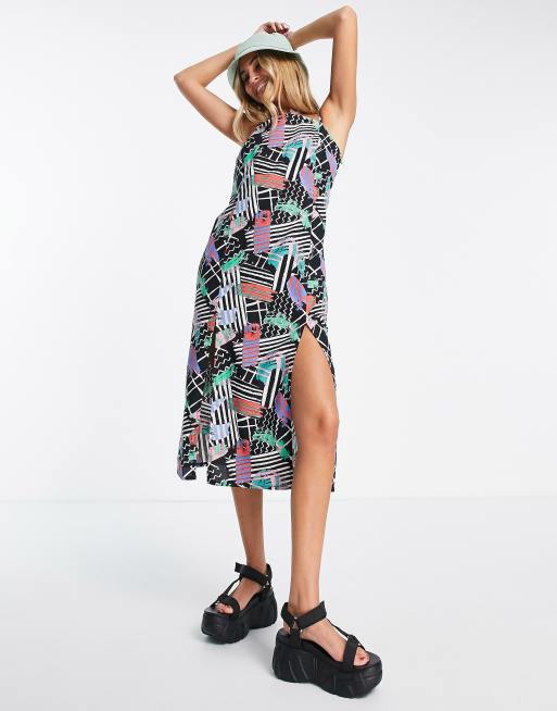 Asos multi outlet coloured dress