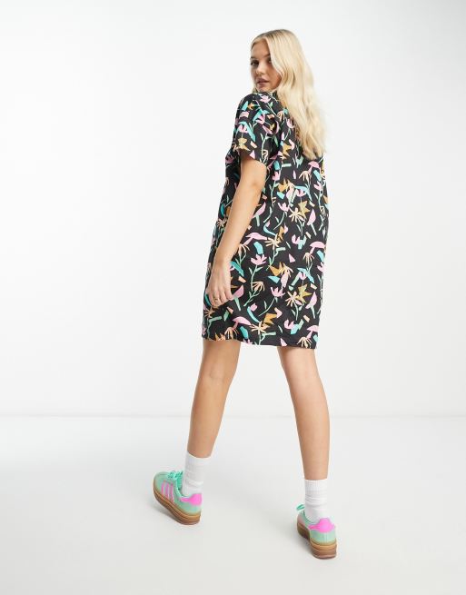 Adidas allover store print tee dress