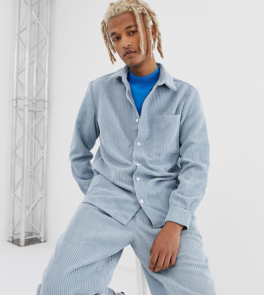 ASOS Made In Kenya – Manchesterskjorta i oversize-modell-Blå