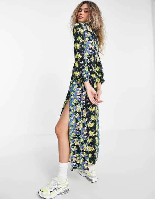 ASOS MADE IN KENYA maxi dress in blue floral print, 2 of 4