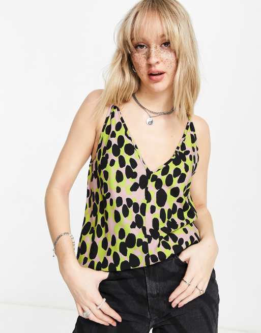 ASOS MADE IN KENYA mix print cami top in pebble print