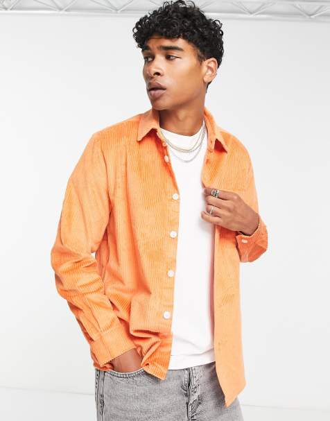 ASOS MADE IN KENYA oversized cord shirt in rust - view 1